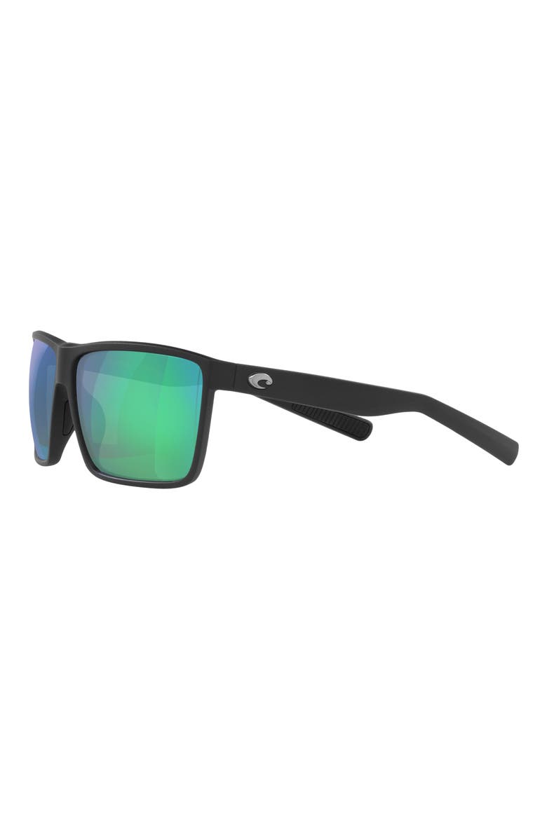 63mm Polarized Oversize Square Sunglasses, Alternate, color, GREEN MIRROR