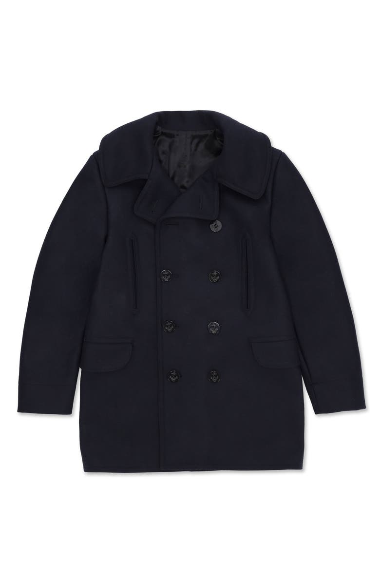 Fortela Double Breasted Peacoat, Main, color, Blue