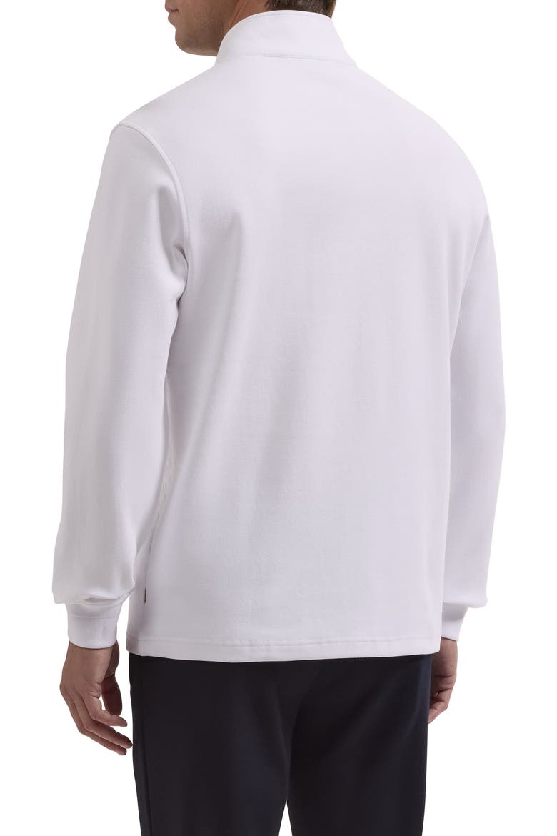 Diamond Quilted Quarter Zip Pullover, Alternate, color, WHITE