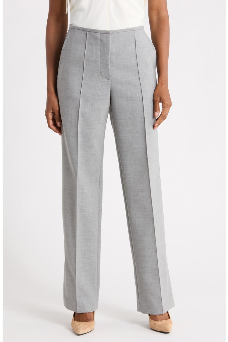 Low Rise Crop Pants, Main, color, LIGHT GREY MELANGE