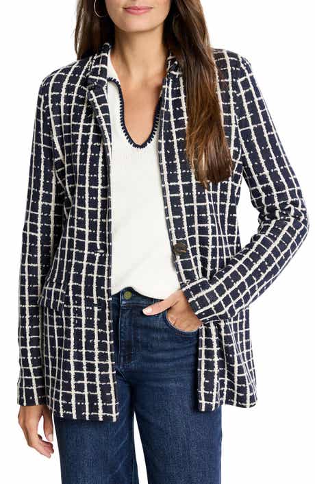 NIC+ZOE Plaid Longline Blazer