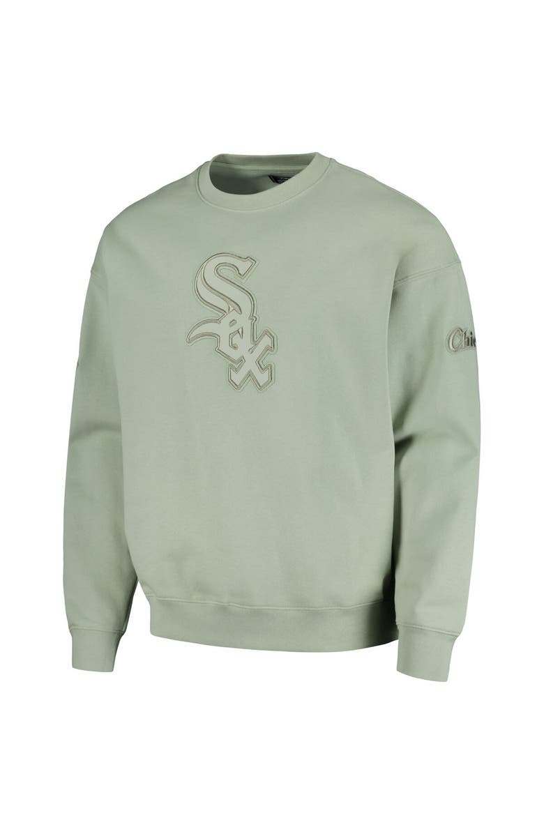 PRO STANDARD Men's Pro Standard Green Chicago White Sox Neutral Drop Shoulder Pullover Sweatshirt, Alternate, color, 