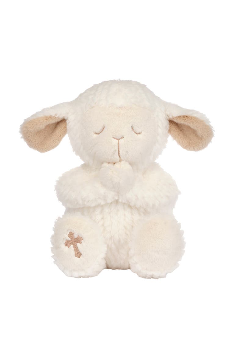 Heaven Sent Praying Baptism Plush Lamb Stuffed Animal Toy - Mary, Main, color, White