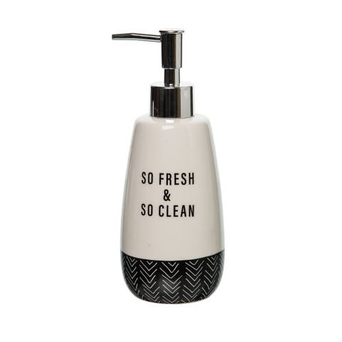 So Fresh & So Clean Soap Dispenser Ceramic White 12.5 oz