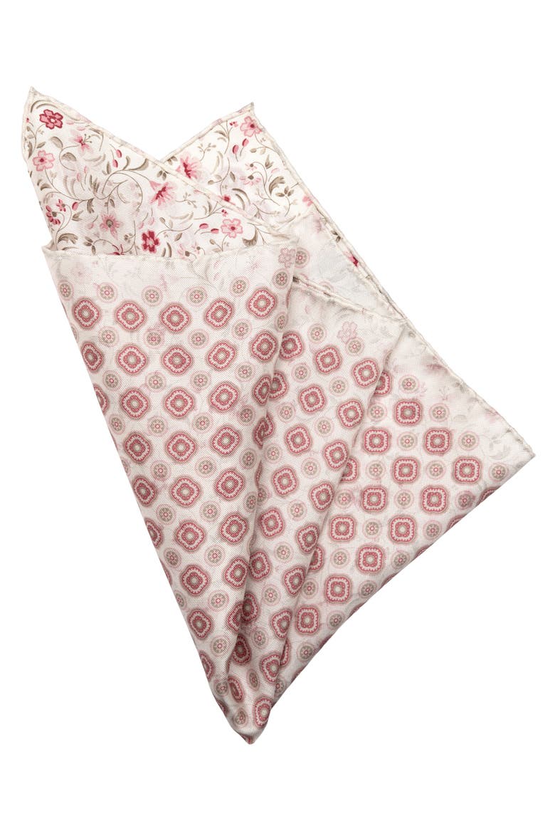 Italo - Double Sided Silk Pocket Square for Men, Alternate, color, Pink