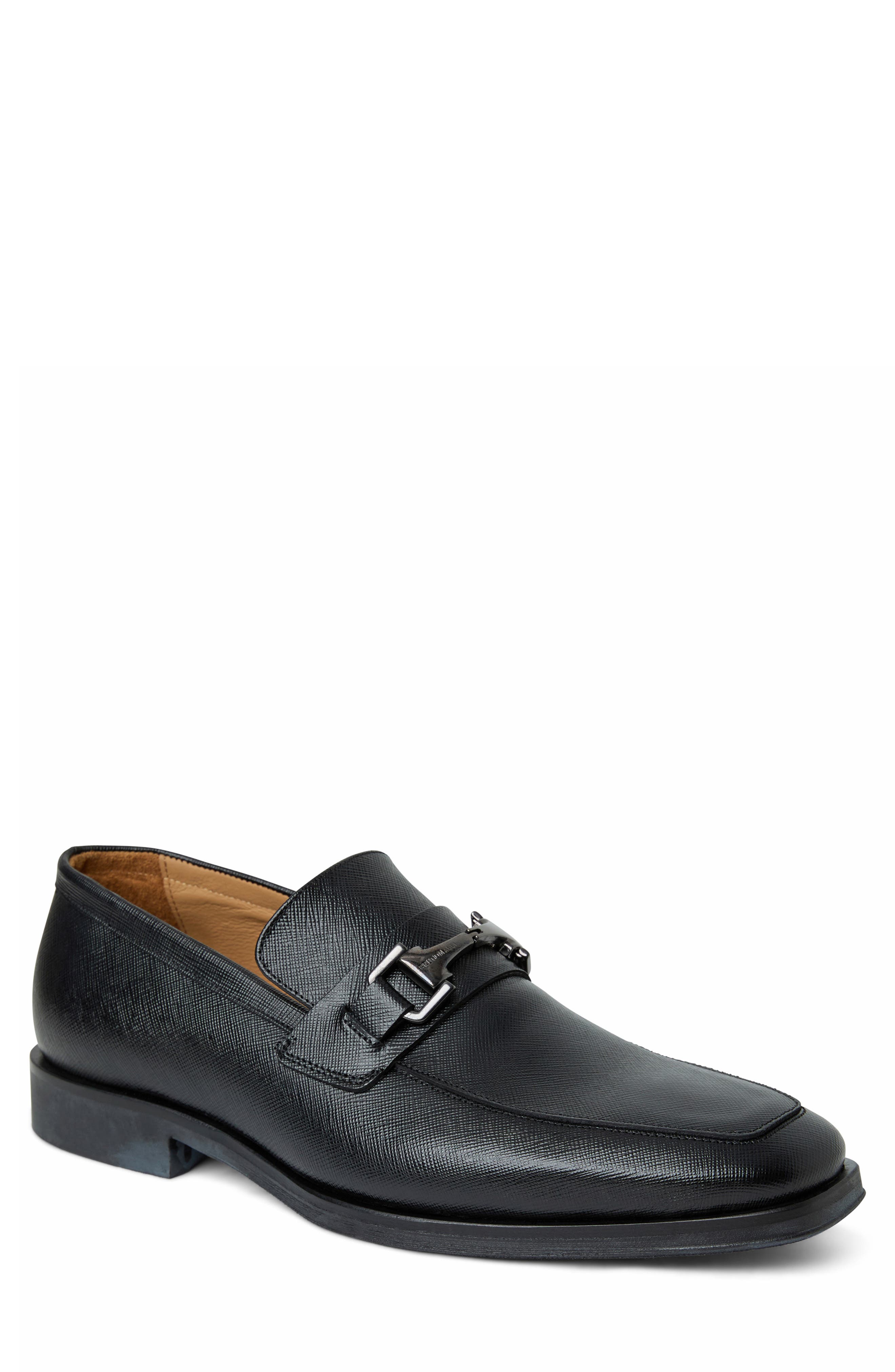 Bruno Magli Raging Bit Loafer, Main, color, Black Saffiano