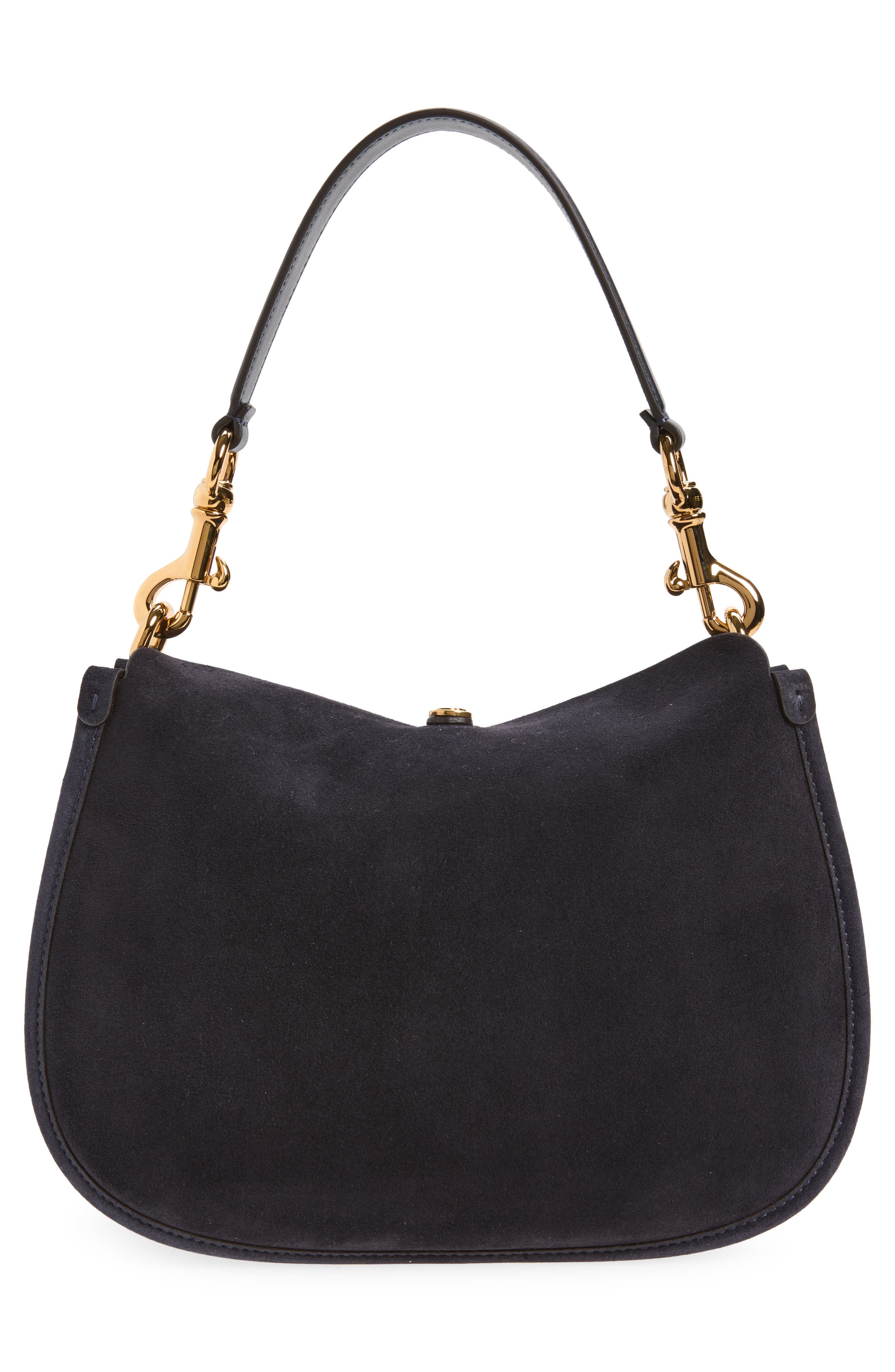 Belted Suede Hobo Bag, Alternate, color, BLUE