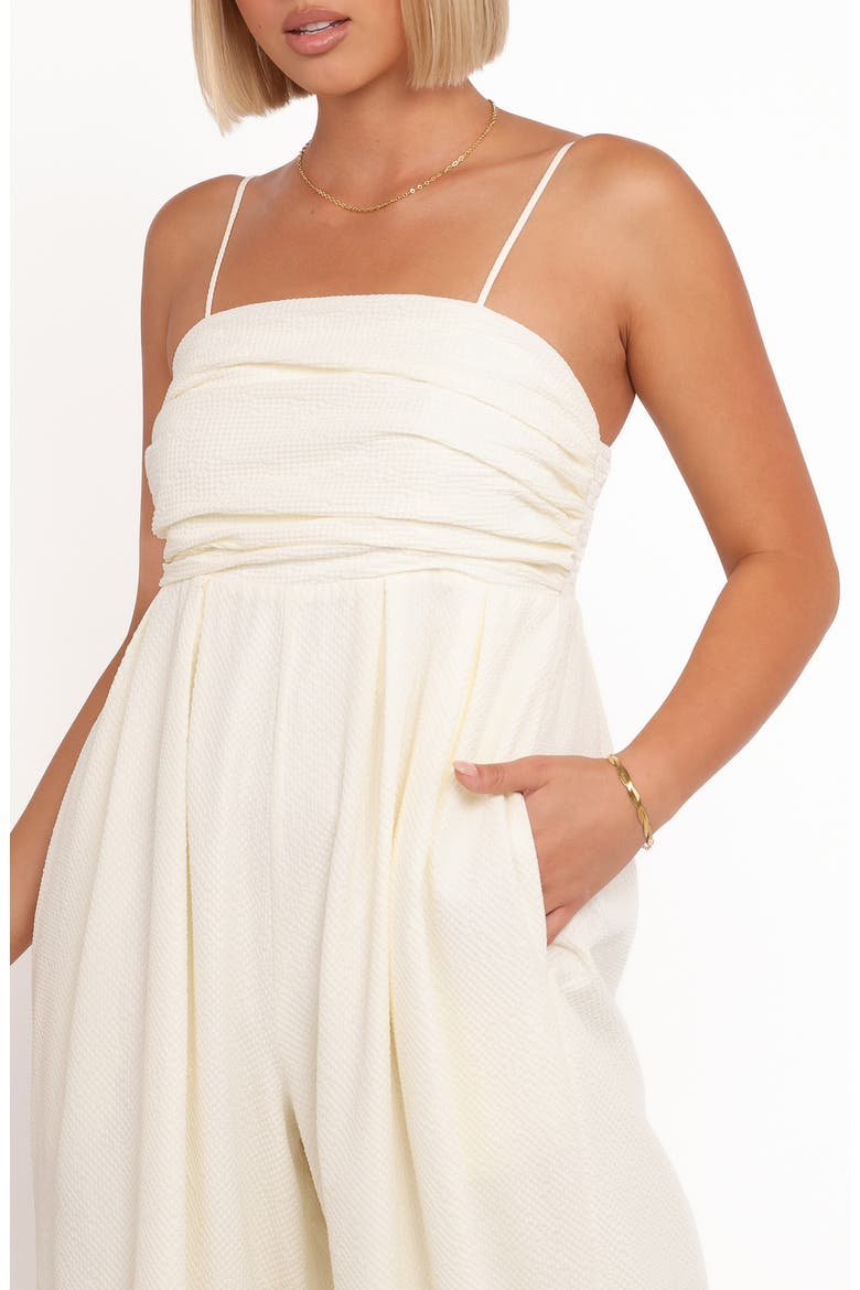 Priscilla Flowy Wide Leg Jumpsuit, Alternate, color, BUTTER