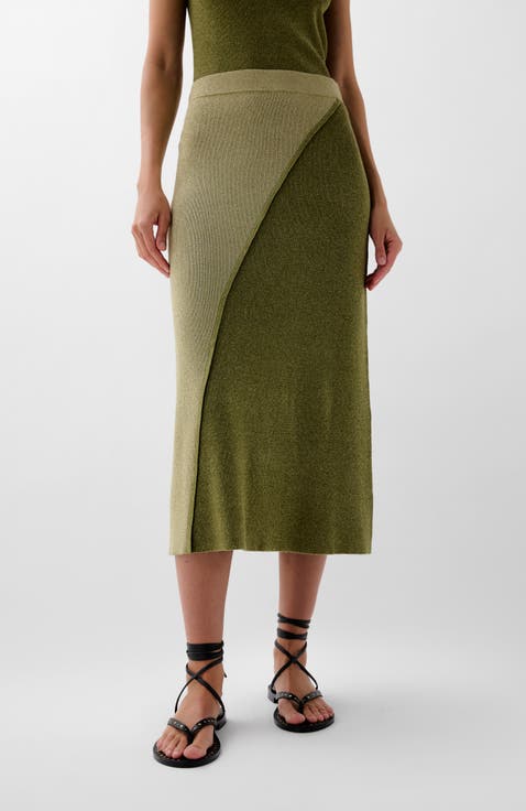 Lurex Duo Knit Skirt