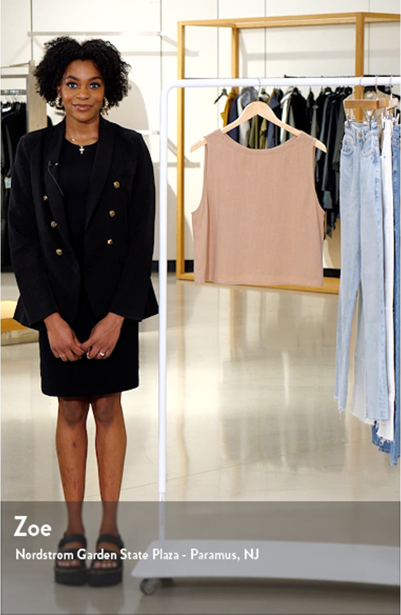 Nicola Crop Linen Blend Tank, sales video thumbnail