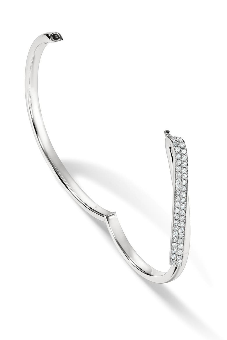 INSIDE/OUT 18K Gold Diamond Flip Bangle, 0.80ct., Alternate, color, WHITE GOLD