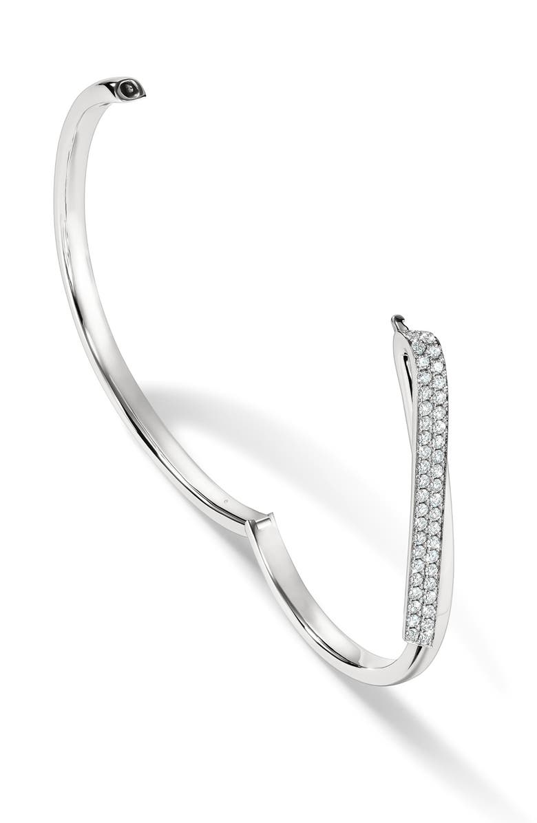 HEARTS ON FIRE INSIDE/OUT 18K Gold Diamond Flip Bangle, 0.80ct., Alternate, color, White Gold