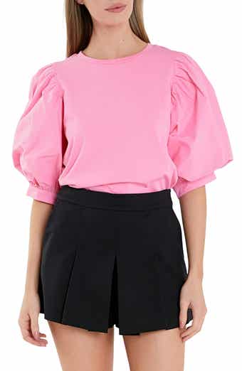 English Factory Mix Media Cotton Top