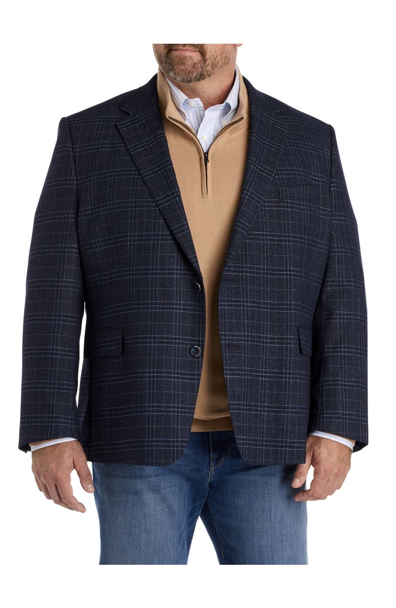 Tallia Big & Tall Patterned Sport Coat, Main, color, Navy