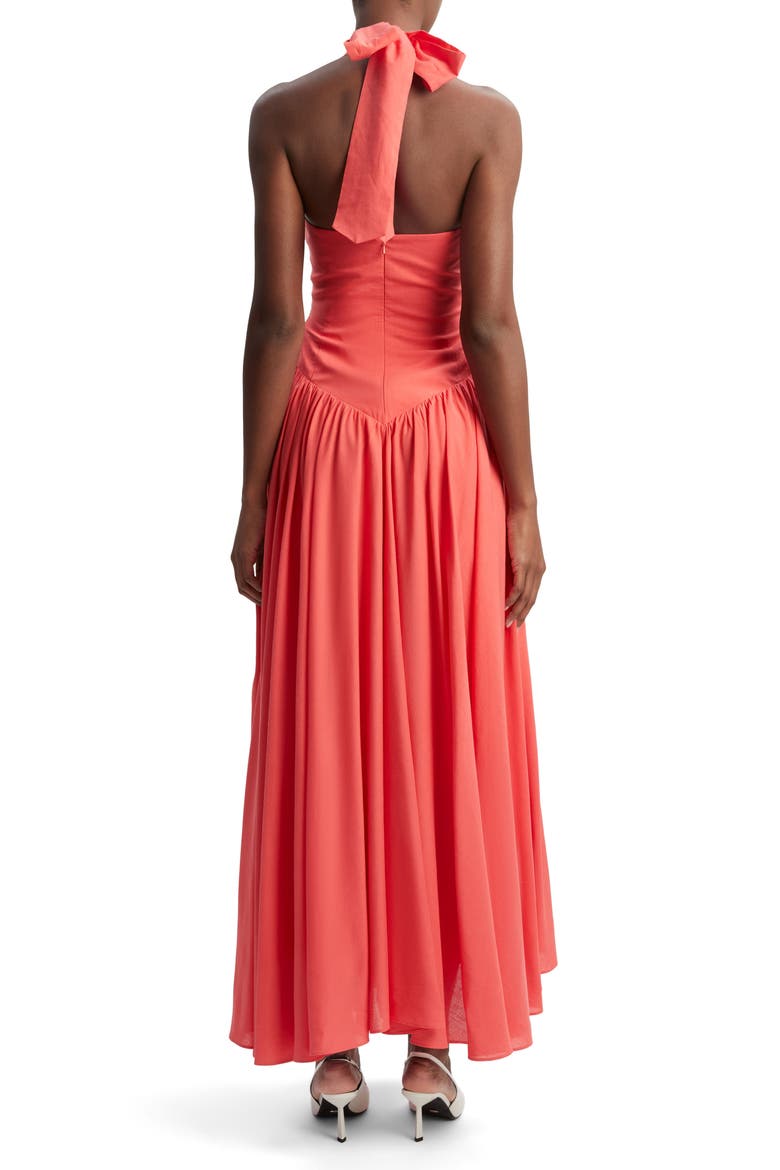 Marabella Halter Dress, Alternate, color, MELON