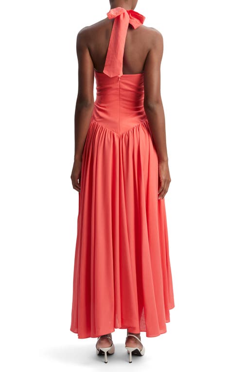 Bardot Marabella Halter Dress In Melon