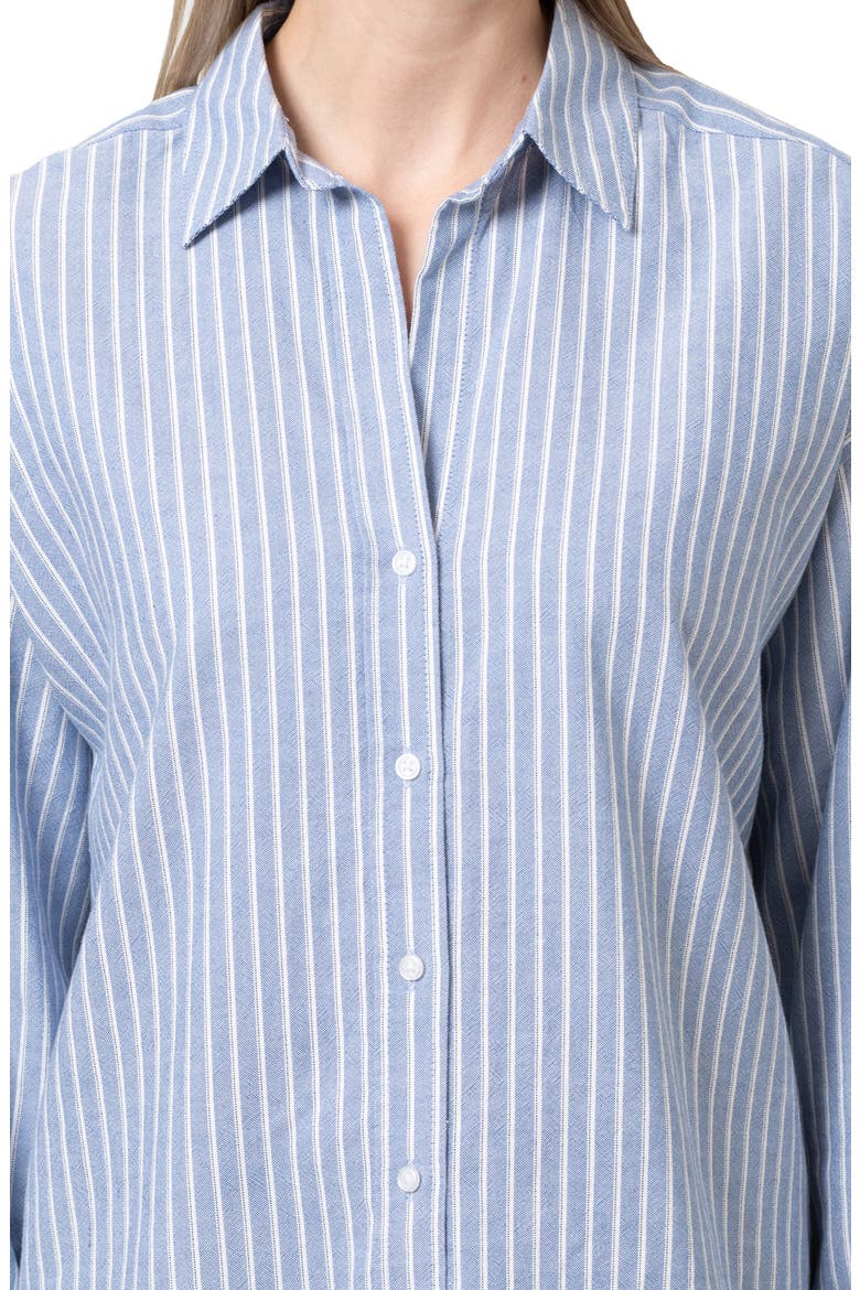Stripe Button-Up Shirt, Alternate, color, BLUE STRIPE