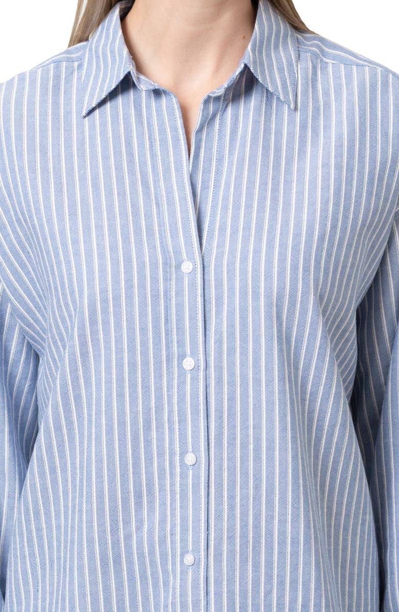 Mavi Jeans Stripe Button-Up Shirt, Alternate, color, Blue Stripe