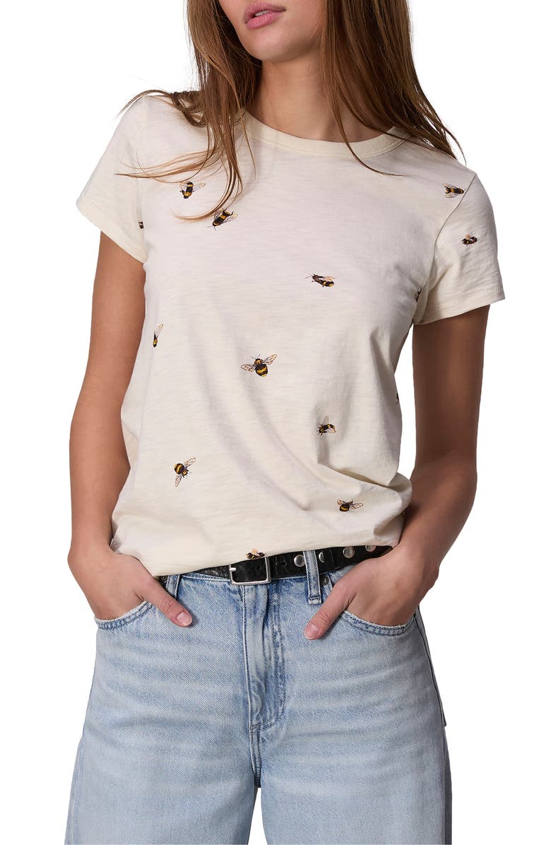 rag & bone Allover Bumblebee T-Shirt, Main, color, Ivory Multi