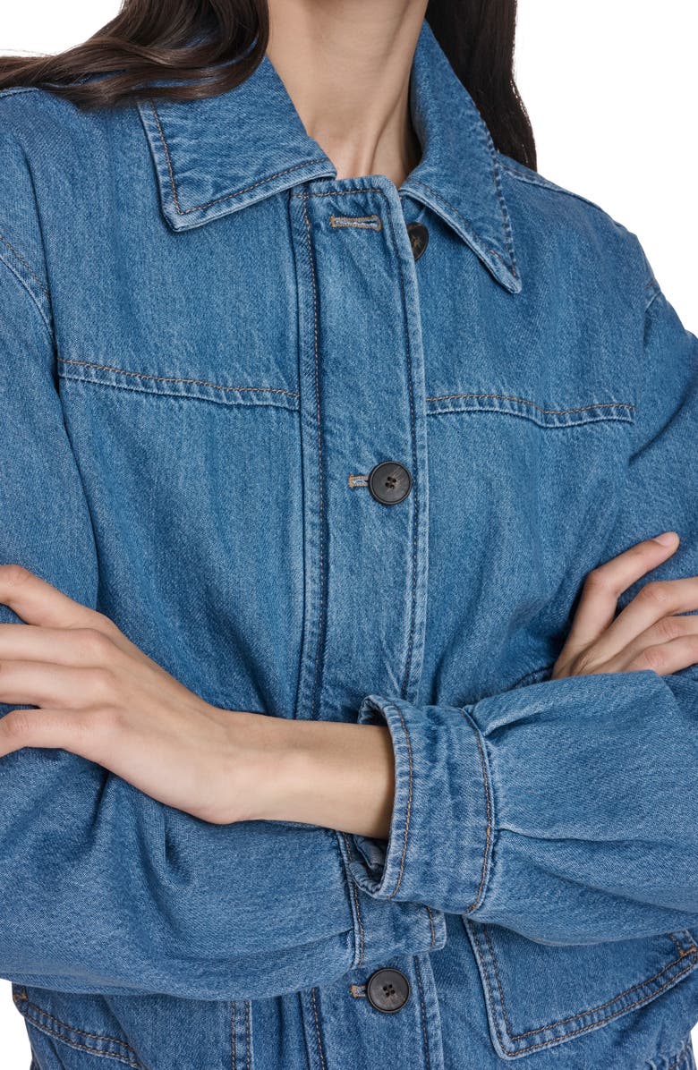 Levi's Laydown Denim Utility Jacket, Alternate, color, Medium Wash Denim