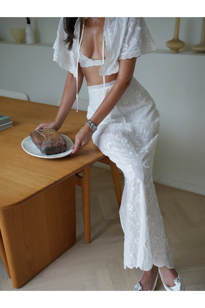 Marjorie Bralette and Cape, Alternate, color, Ivory