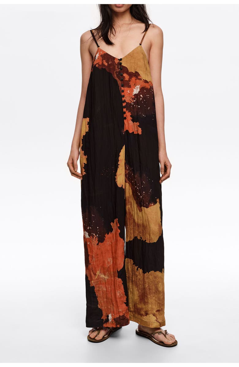 Bimba y Lola A-line Jumpsuit, Main, color, Blot Xl Black