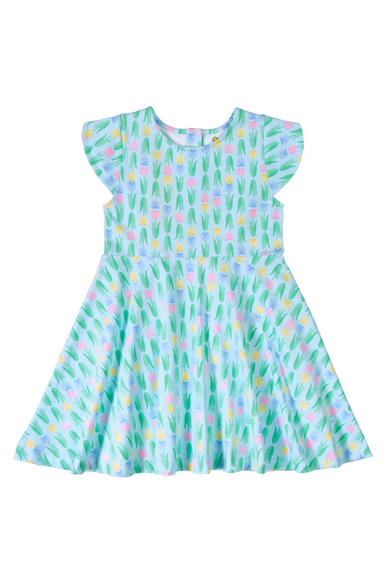 Printed Knit Tulip Twirl Dress, Main, color, Multi