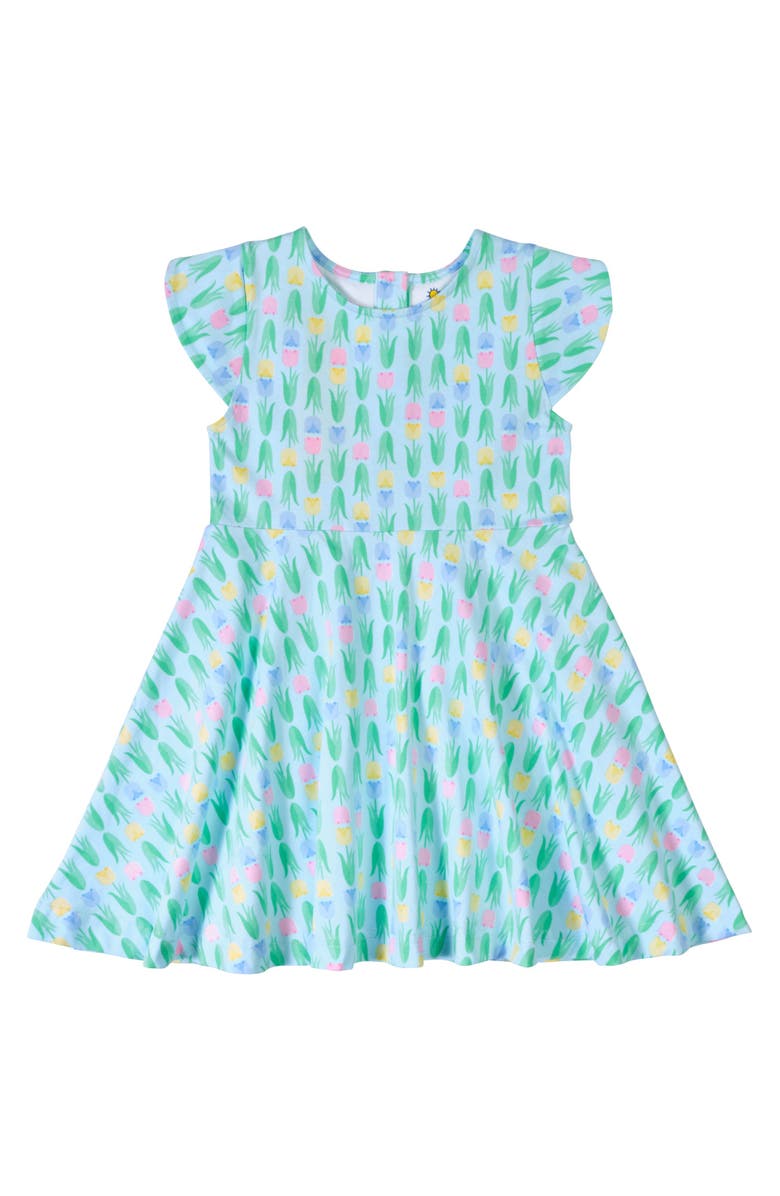 Florence Eiseman Printed Knit Tulip Twirl Dress, Main, color, Multi