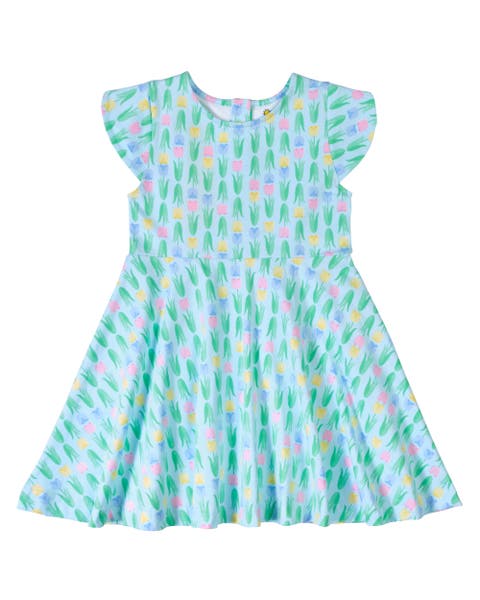 Printed Knit Tulip Twirl Dress (Toddler, Little Kid, Big Kid)