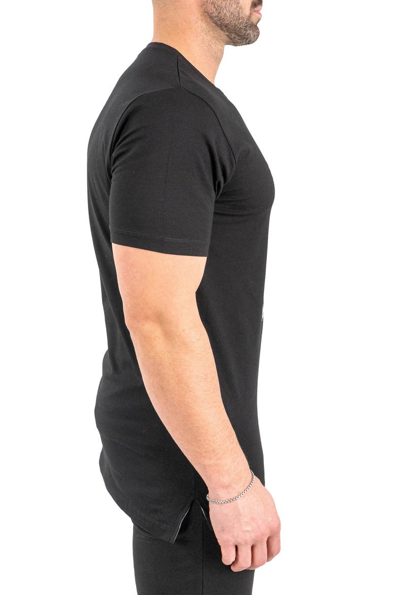 Stone Skull Cotton Graphic T-Shirt, Alternate, color, BLACK