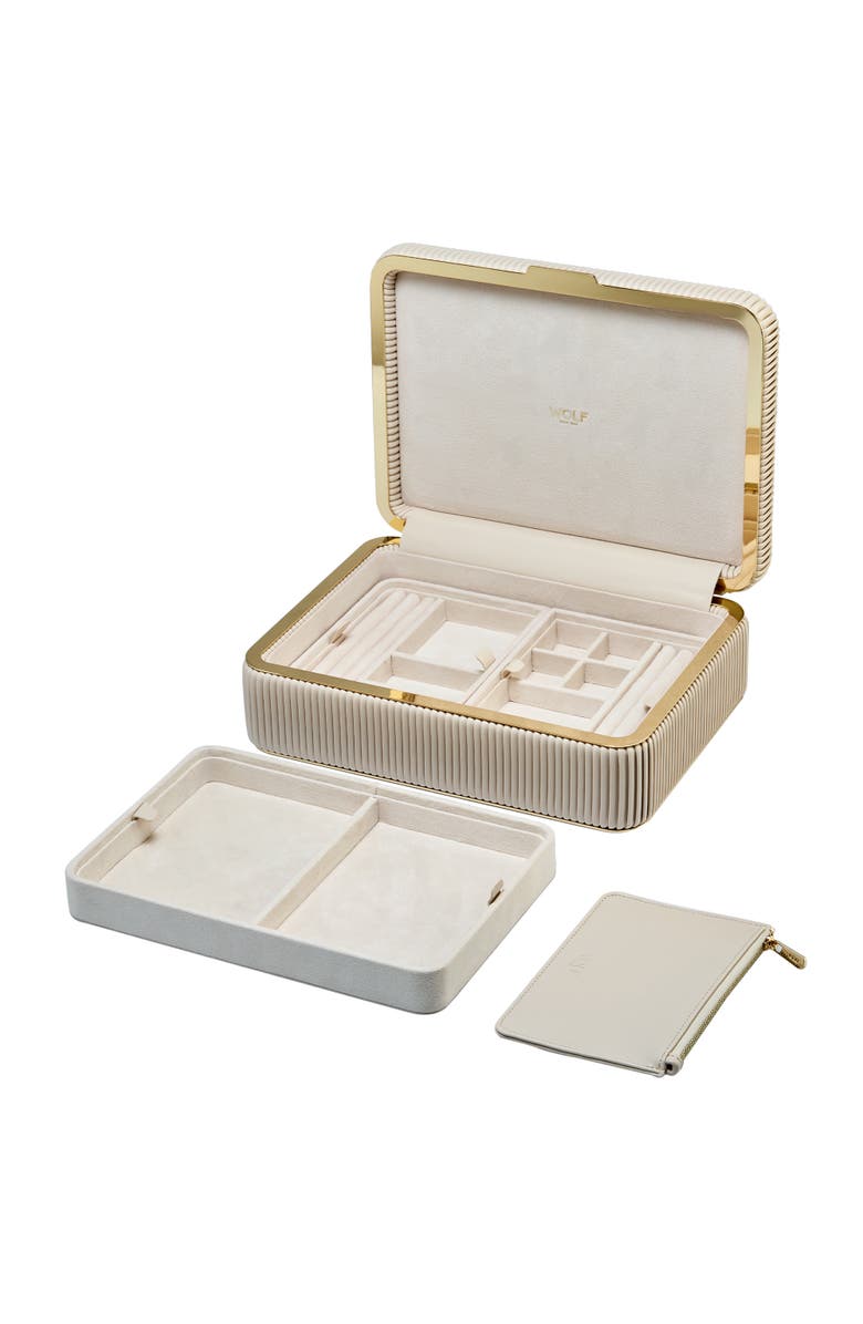 WOLF Bella Medium Jewelry Box, Alternate, color, Bone