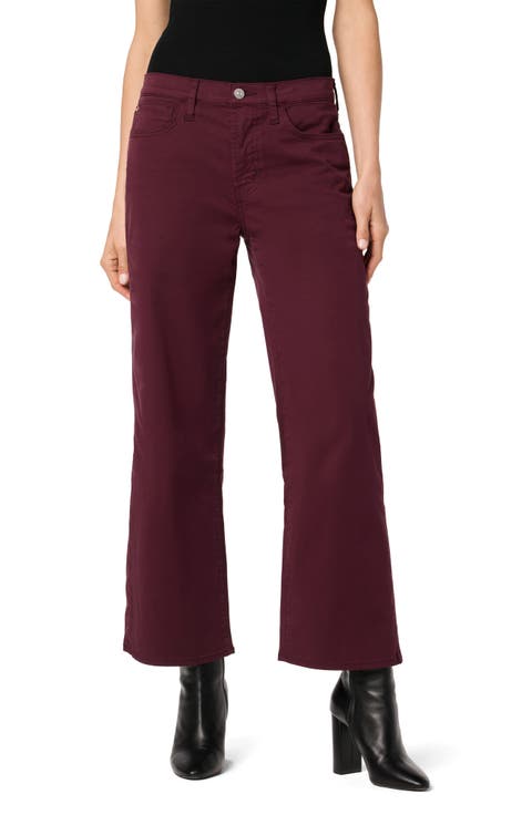 Rosalie High Rise Wide Leg Ankle Crop Pants