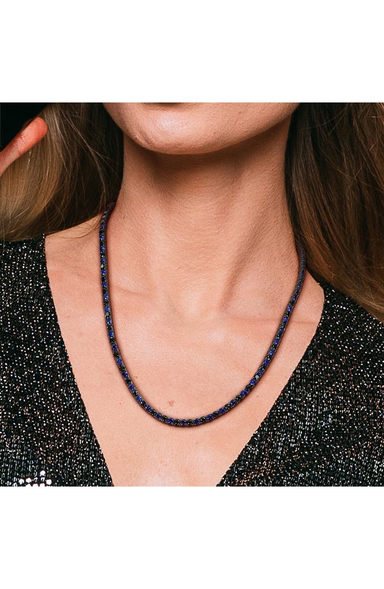 DELMAR Men's Lab Created Sapphire Necklace, Alternate, color, 
