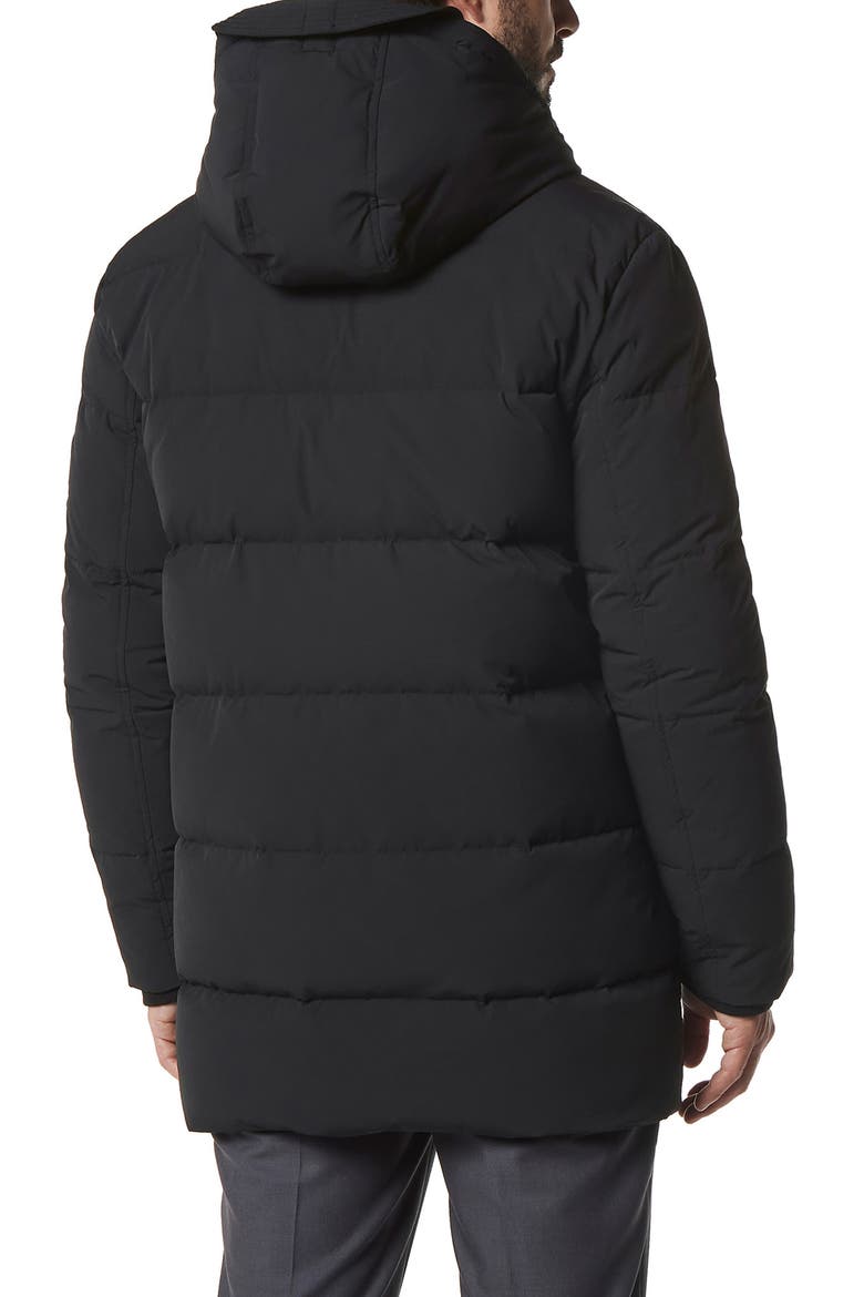 Silverton Water Resistant Down & Feather Fill Jacket, Alternate, color, BLACK