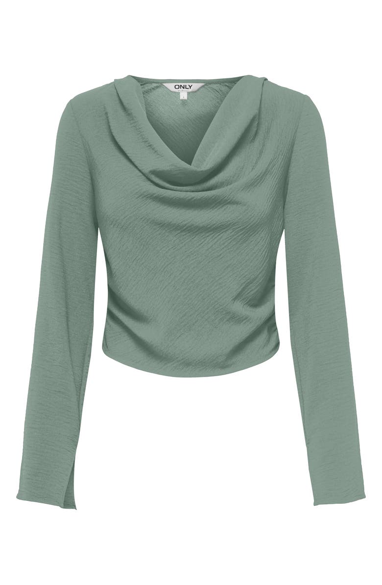 Only Mette Life Long Sleeve Waterfall Top, Alternate, color, Lily Pad