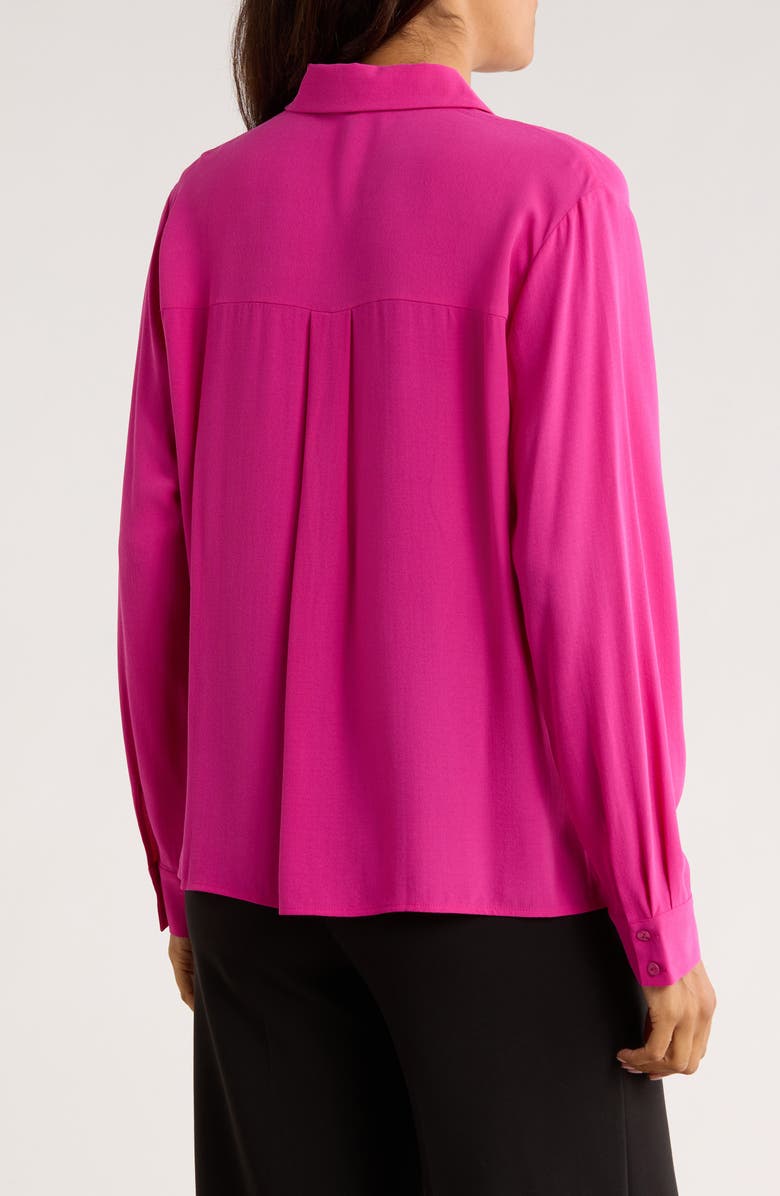 Eileen Fisher Classic Collar Easy Silk Button-Up Shirt, Alternate, color, Clope