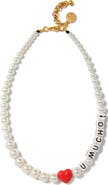 Venessa Arizaga Love You Mucho Pearl Necklace