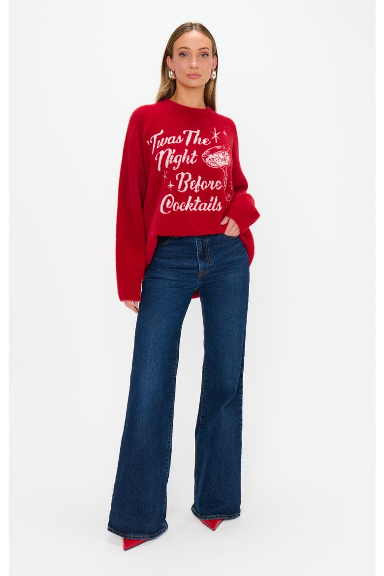 Classic Crewneck Sweater, Alternate, color, Twas The Night Knit