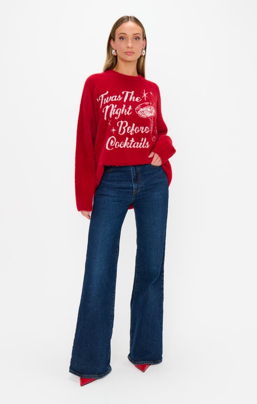 Show Me Your Mumu Classic Crewneck Sweater In Red