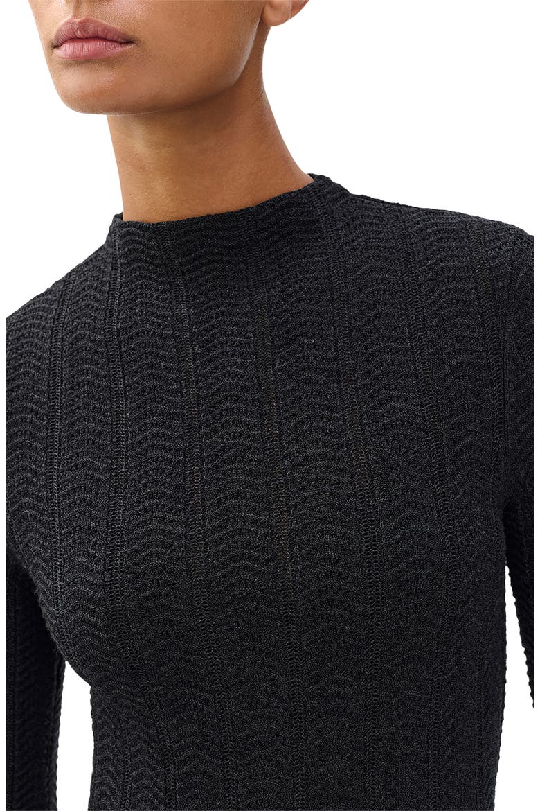 Francesca Merino Wool Crop Sweater, Alternate, color, CHARCOAL