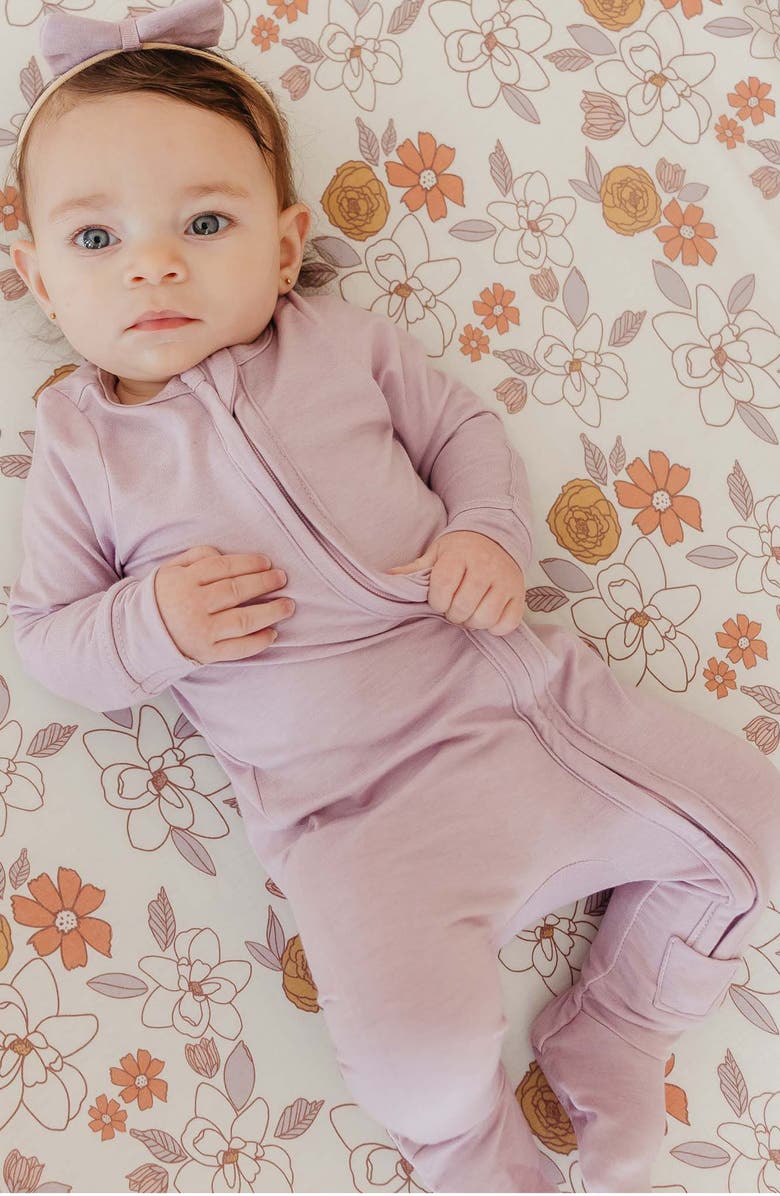 Copper Pearl Lily Zip Front Footie, Alternate, color, 