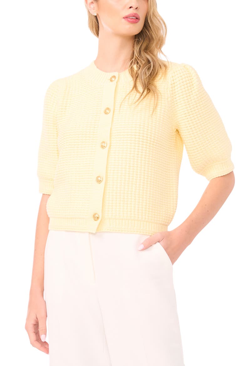 Button Up Sweater, Main, color, PASTEL YELLOW