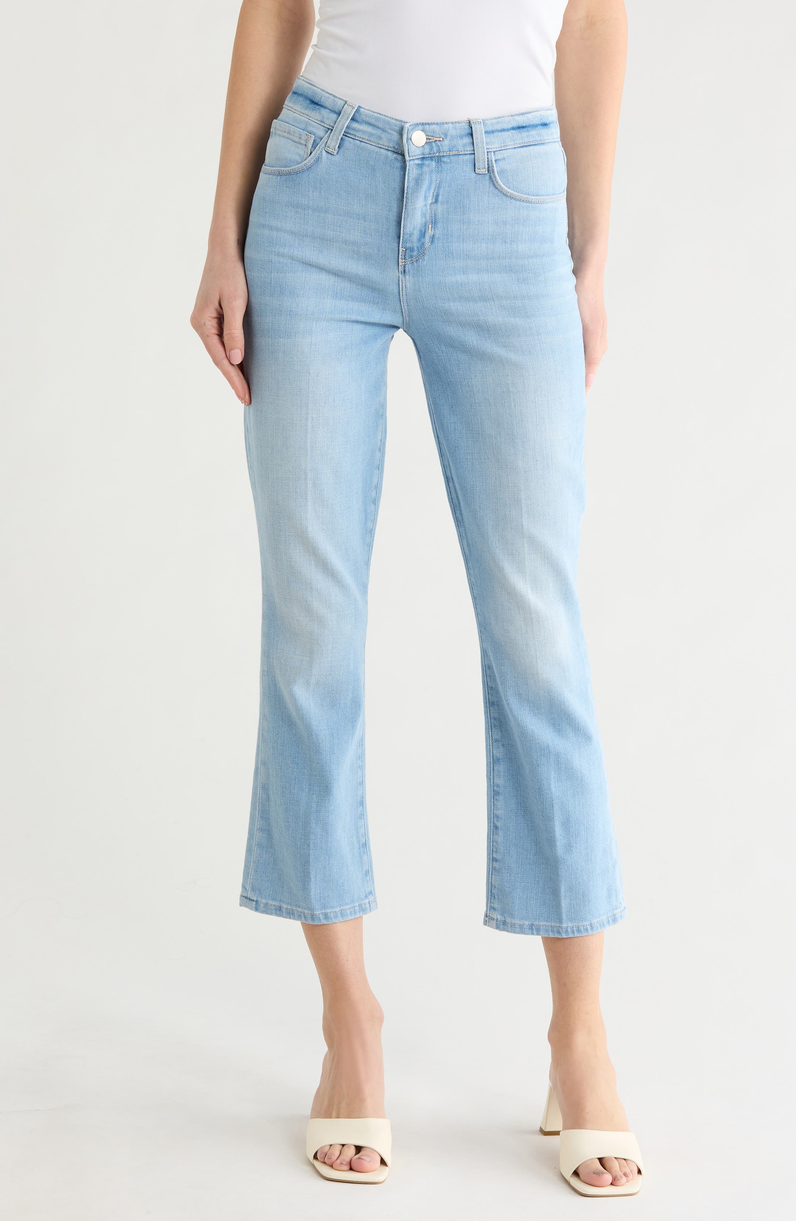 L'AGENCE Tati High Waist Crop Micro Bootcut Jeans