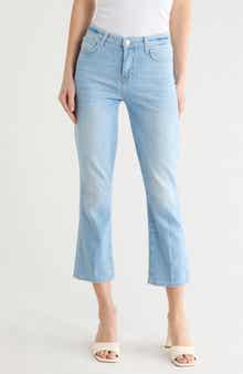 L'AGENCE Tati High Waist Crop Micro Bootcut Jeans