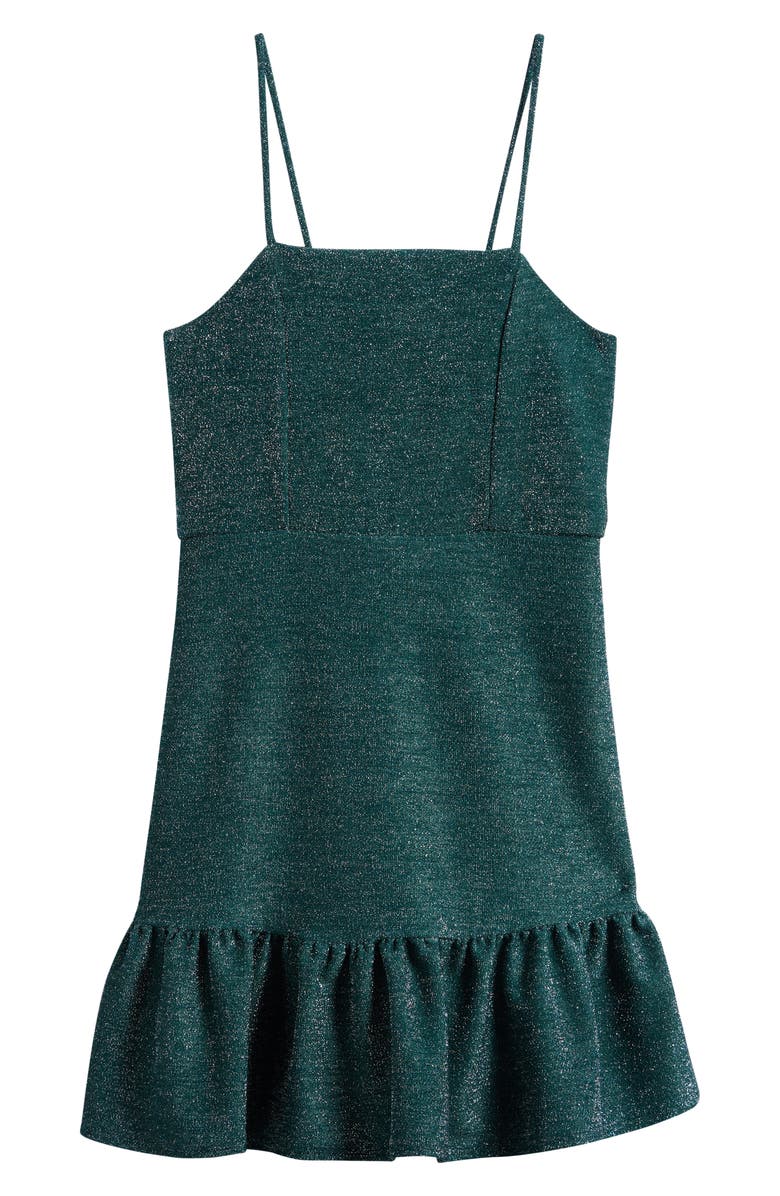 Ava & Yelly Kids' Metallic Party Dress, Main, color, Hunter