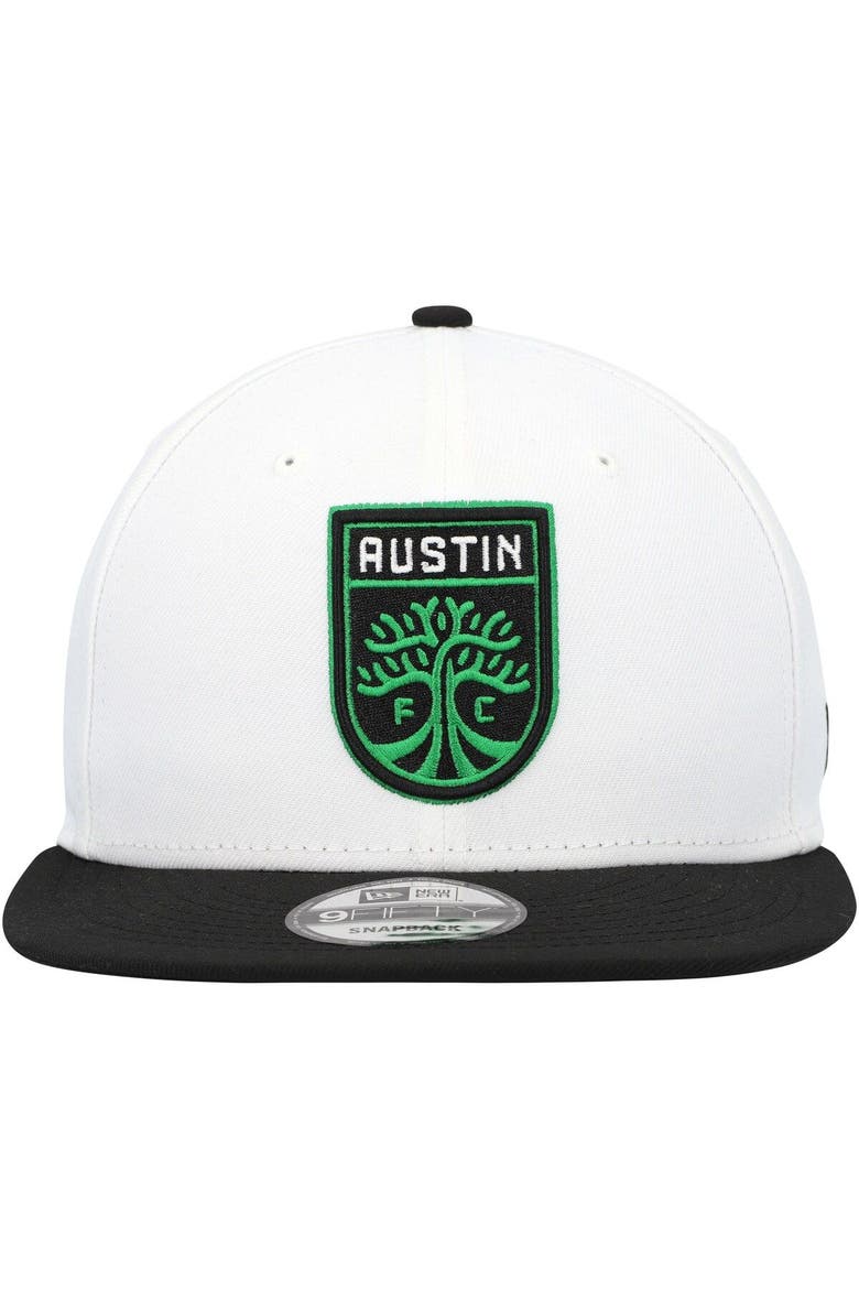 Men's New Era White/Black Austin FC Two-Tone 9FIFTY Snapback Hat, Alternate, color, White