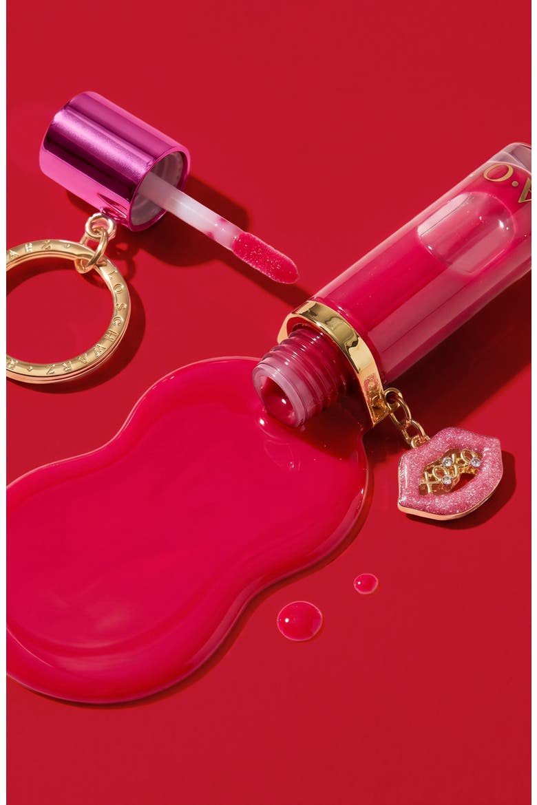 Kids' Cherry Pop Lip Gloss & Lip Charm, Alternate, color, DARK PINK