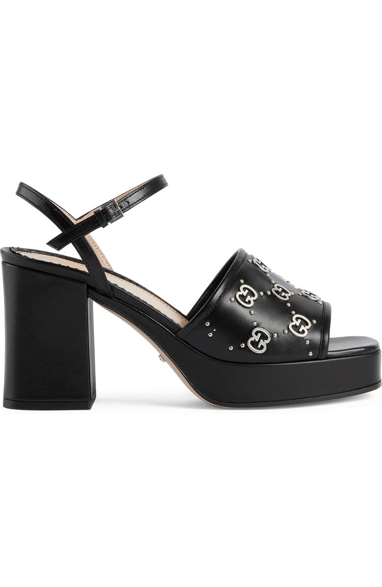 Gucci Janaya GG Logo Quarter Strap Sandal, Alternate, color,