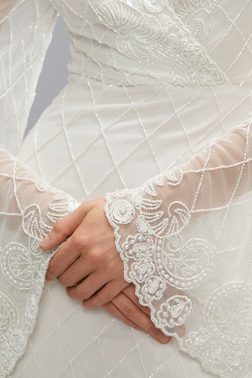 Coast Embellished Bridal Maxi Dress In White