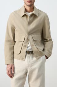 MANGO Cotton Blend Jacket